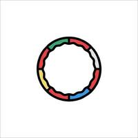 A circle with different colors in it vector