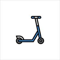 A blue scooter icon on a white background vector