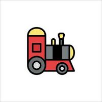 A red train icon on a white background vector