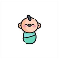 A baby in a wrap icon vector