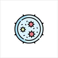 A virus icon with four different colors vector