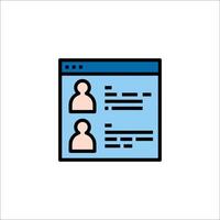 A person is on a computer screen with a person on the other side vector