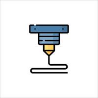 A blue and yellow pen on a white background vector
