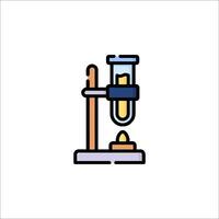 A test tube with a gold coin in it vector