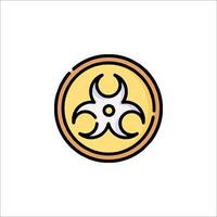 Biohazard symbol icon isolated on white background vector