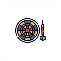 Darts and dartboard icon, illustration vector