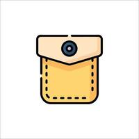 A yellow envelope with a camera inside vector