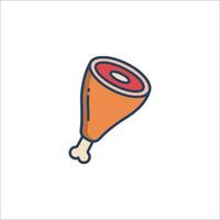 A meatball icon on a white background vector