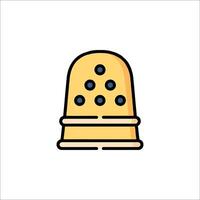 A thimble icon on a white background vector