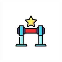 A barbell with a star on it vector