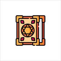 An icon of a book with a star of david on it vector