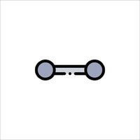 A simple icon of a button with two circles vector