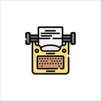 A typewriter icon on a white background vector