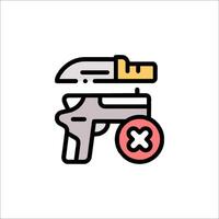 A gun with a red cross on it vector