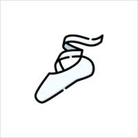 A shoe with a ribbon on it vector
