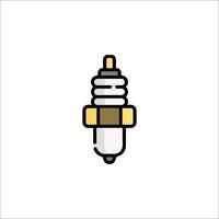 A spark plug icon on a white background vector
