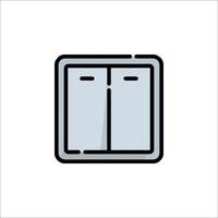 A refrigerator icon on a white background vector