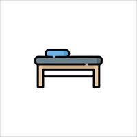 A table with a pillow on it vector