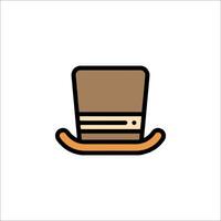 Top hat icon in a line style vector