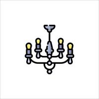 A chandelier with five lights on it vector