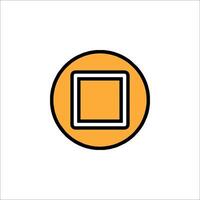 Square icon in a circle illustration vector