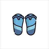 A pair of blue slippers on a white background vector