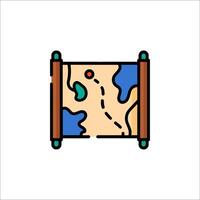 A map icon with a map on it vector