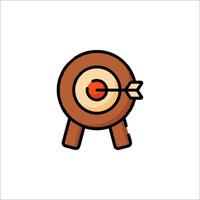 An arrow in the target icon vector