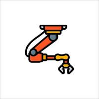 A robot arm with a wrench on it vector