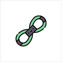 A green and black rope icon on a white background vector