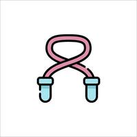 A pink and blue cord with a loop on it vector