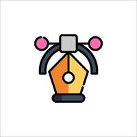 A cartoon pen and ink on a white background vector