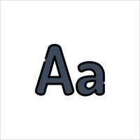 A letter a in a flat style vector