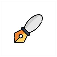 A pen and ink icon on a white background vector