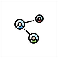 A group of people are connected to each other vector