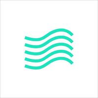 A wave icon on a white background vector