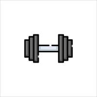 Dumbbell icon in flat style on white background vector