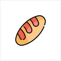 A bread icon on a white background vector
