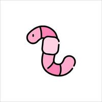 A pink worm with a bandage on it vector