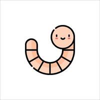 A worm with a smiley face on it vector