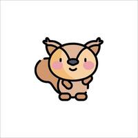 A cute squirrel with a pink nose and pink eyes vector
