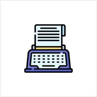 A typewriter icon on a white background vector