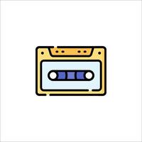 A cassette player icon on a white background vector
