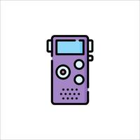 A purple recorder icon on a white background vector