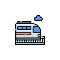 A train on a track icon vector