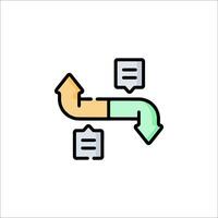 A line icon of a person with a paper and a pen vector