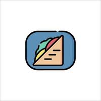 A taco icon on a white background vector