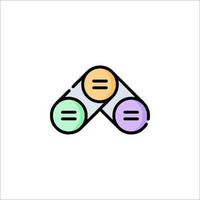 A colorful icon of three circles with the words connect vector