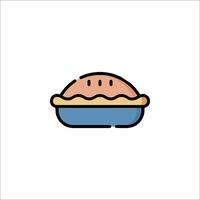 A pie icon on a white background vector