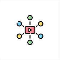 icon with a circle around it vector